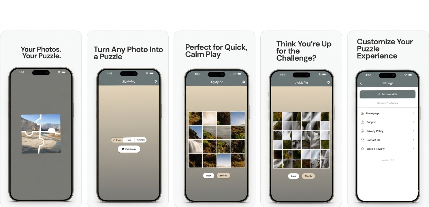 JigMyPic screenshots